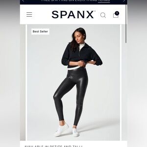 Spanx faux leather leggings